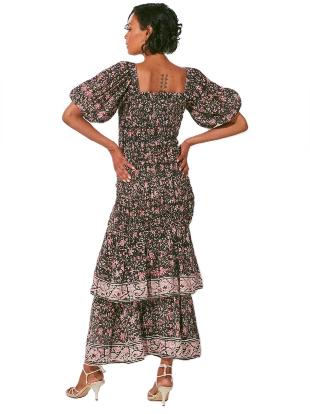 Cleobella Adelyn ankle dress in fan print - Picture 3 of 8